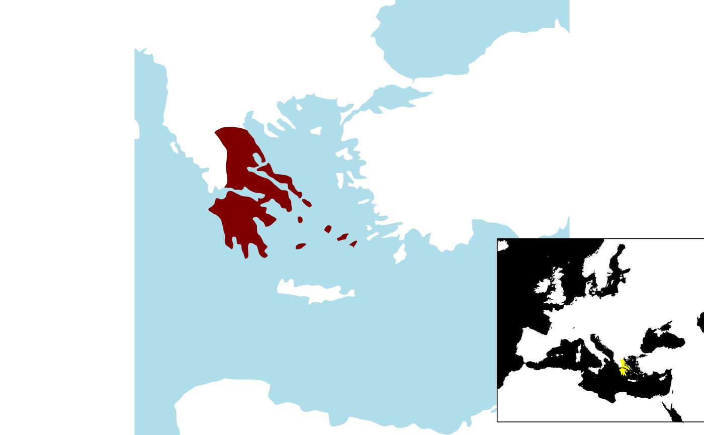 Roman province of Achaia (ca 117 AD).