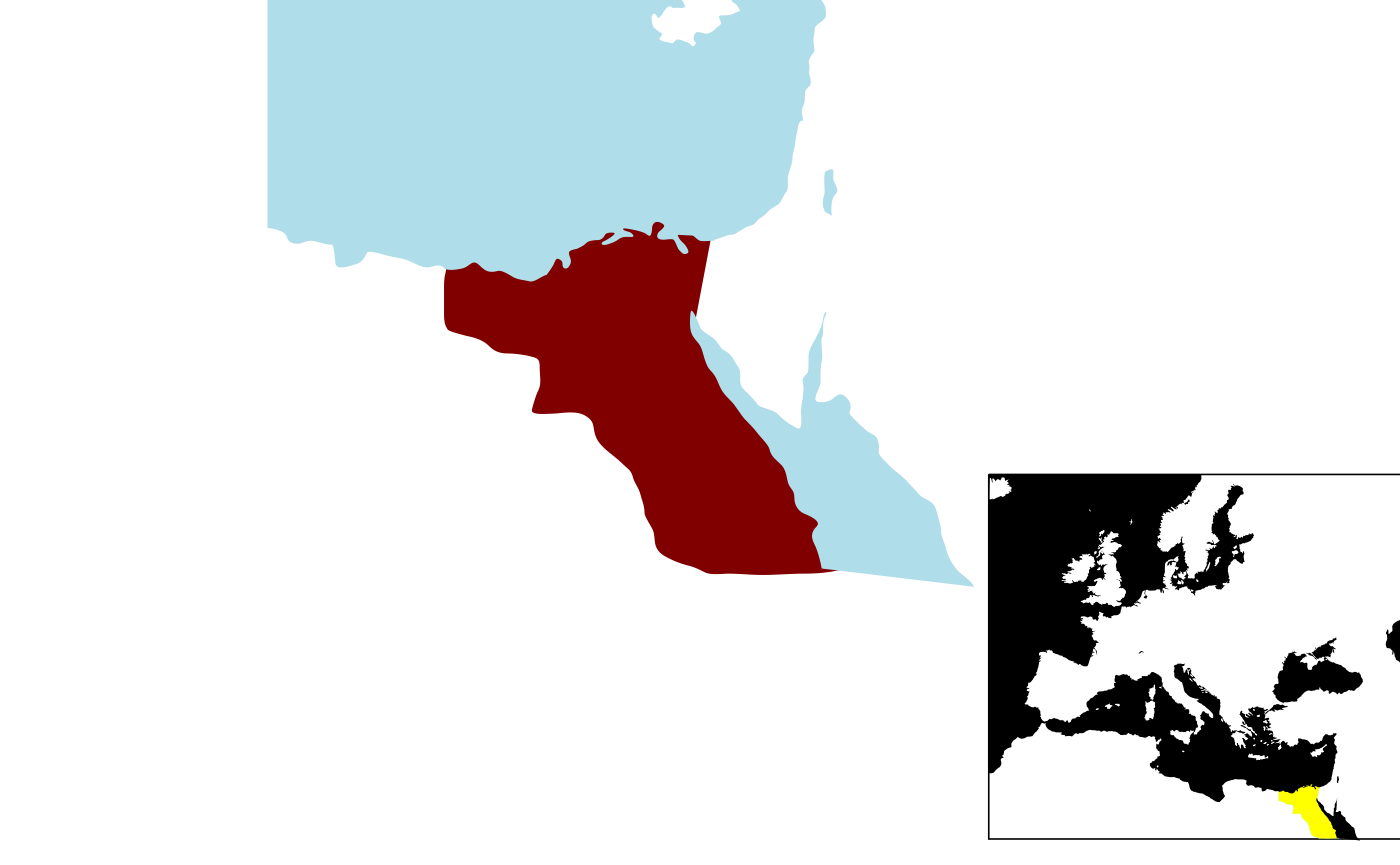Roman province of Aegyptus (ca 117 AD).